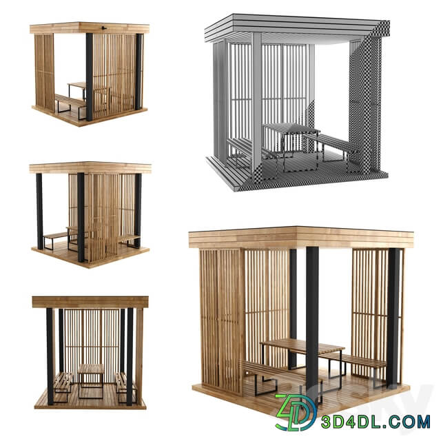 Other Set of 4 pavilions 3x3 m 3.6x3.6 m 5x3 m D 4m