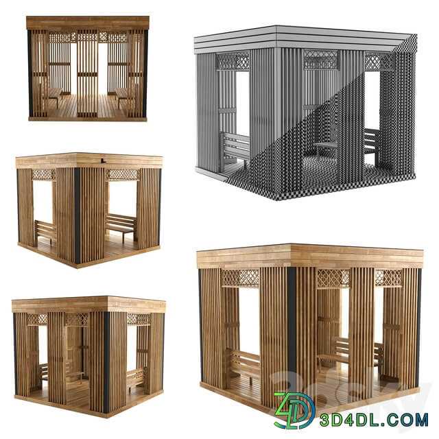 Other Set of 4 pavilions 3x3 m 3.6x3.6 m 5x3 m D 4m