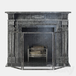 Classic stone fireplace 