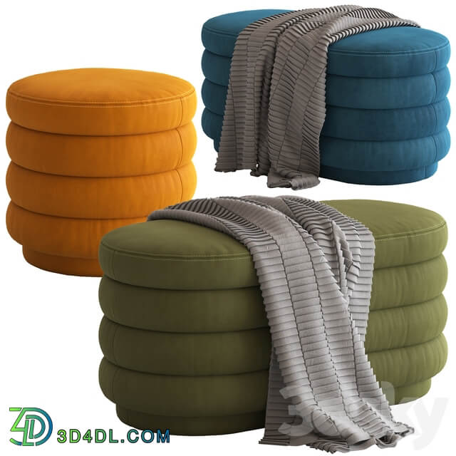 Globewest Ribbed Ottoman