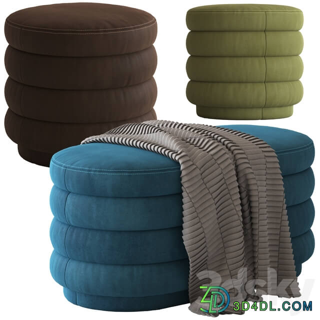 Globewest Ribbed Ottoman