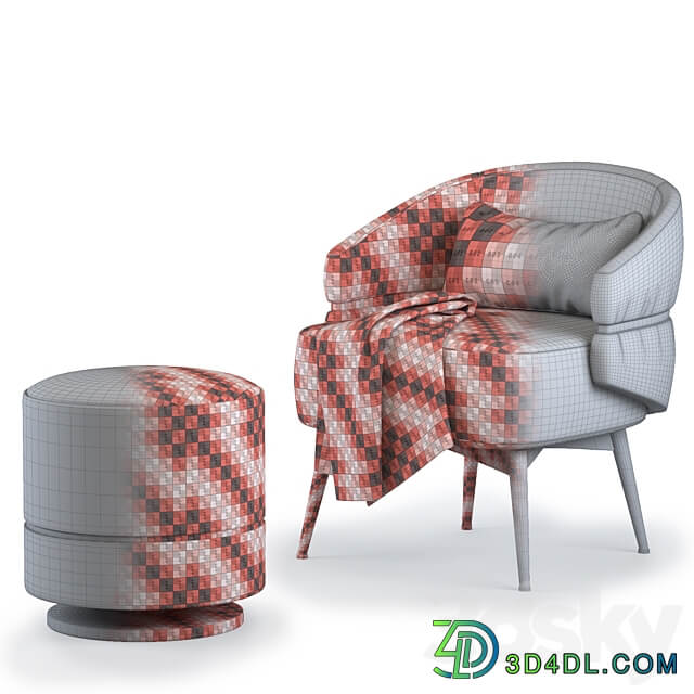 Frato cairo Armchair Parma stool