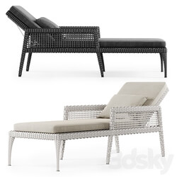 Other soft seating Rattan chaise lounge DR50 Rattan lounger 