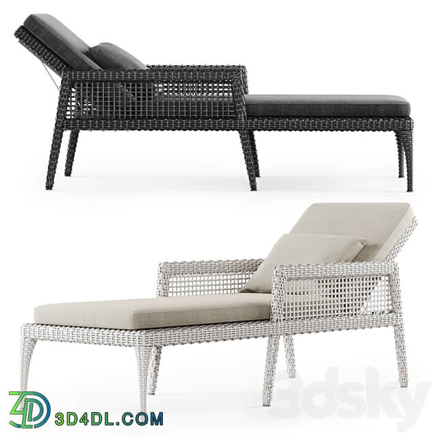 Other soft seating Rattan chaise lounge DR50 Rattan lounger
