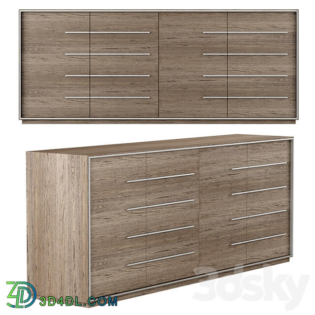 Sideboard Chest of drawer RH Modern Calvin panel 4 door sideboard