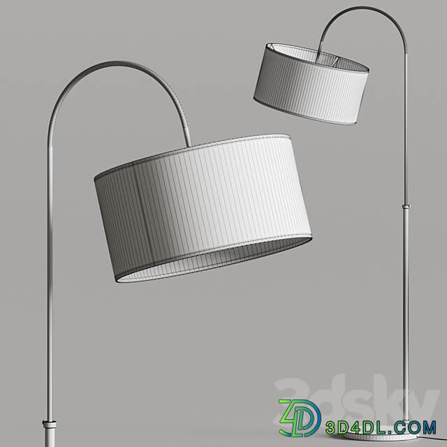 Crate and Barrel Petite Adjustable Arc Floor Lamps