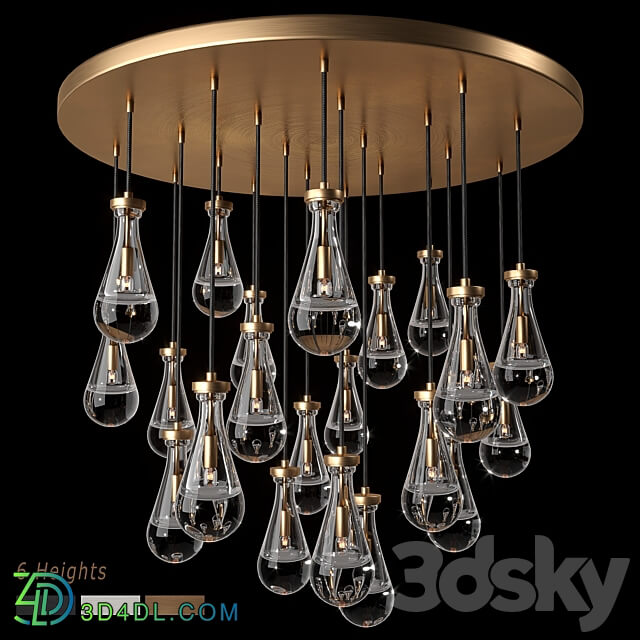 Pendant light RH Rain Round Chandelier 47