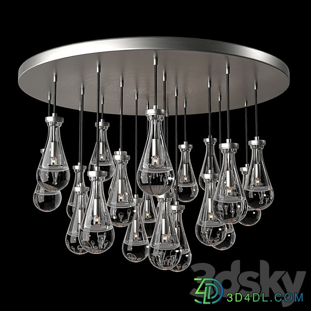 Pendant light RH Rain Round Chandelier 47