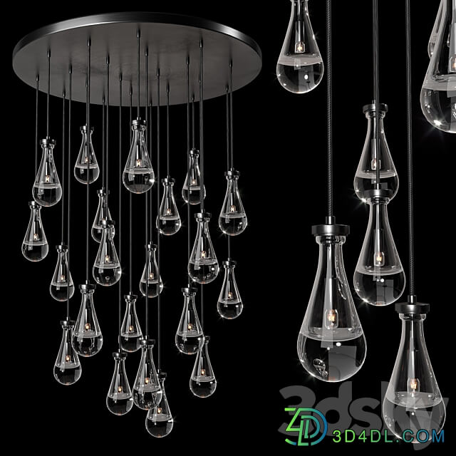 Pendant light RH Rain Round Chandelier 47