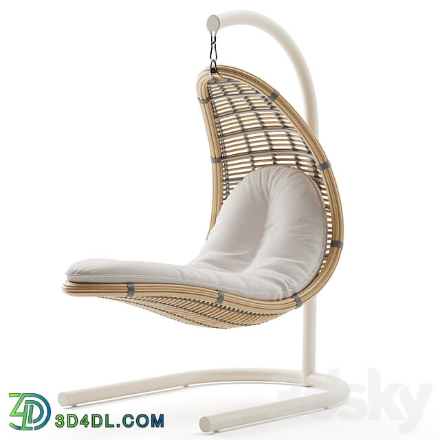 Outdoor garden wicker rattan hanging chair Christy 3D Models