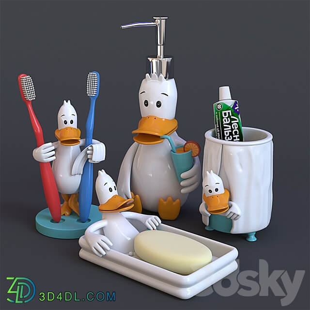 Bathroom accessories set