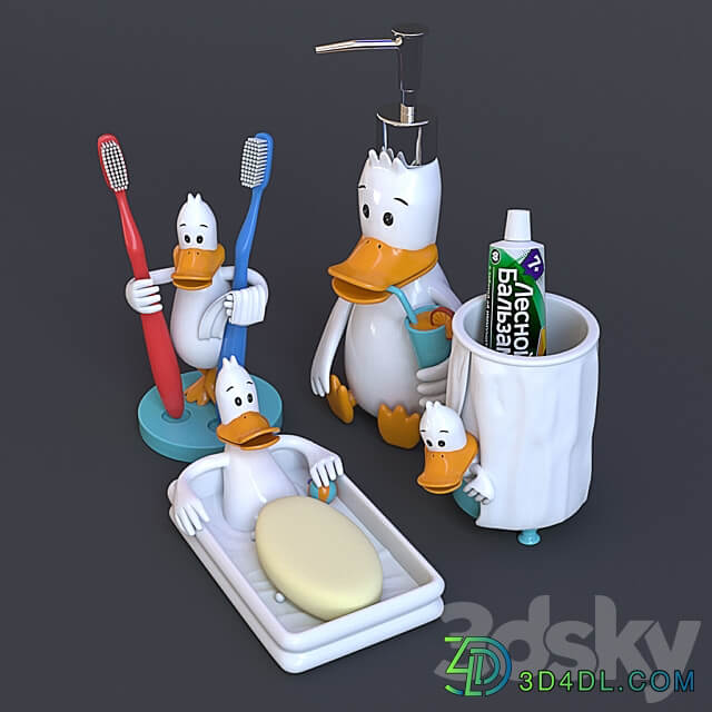 Bathroom accessories set