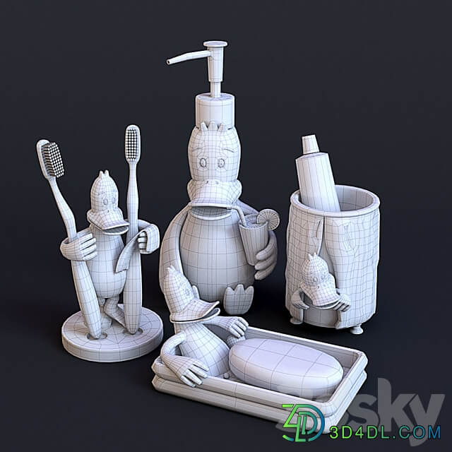 Bathroom accessories set