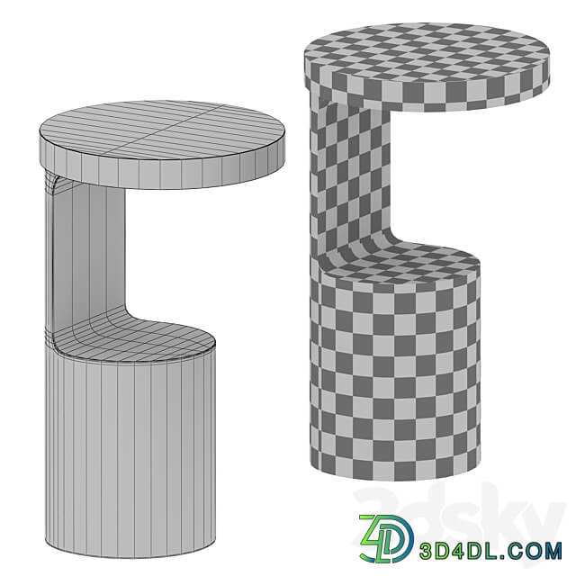 Hout End Table Crate and Barrel 3D Models