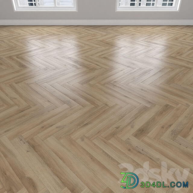 Wood Parquet Oak 3 types herringbone linear chevron