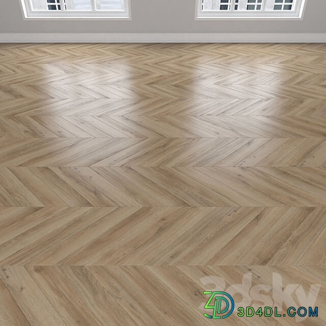 Wood Parquet Oak 3 types herringbone linear chevron