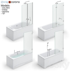 Bath set Ravak set 118 City Slim Fresia Domino 10  