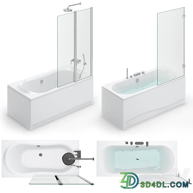 Bath set Ravak set 118 City Slim Fresia Domino 10 