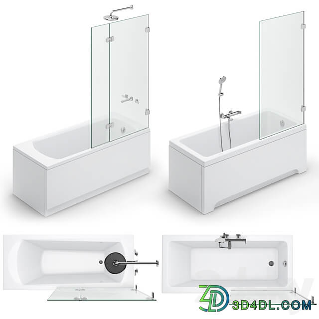 Bath set Ravak set 118 City Slim Fresia Domino 10 