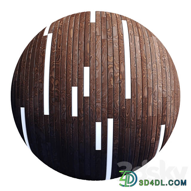 Striped Wood Light Panels D PBR 4K 2 Mats