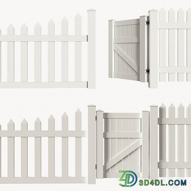 Set of PVC fences wicket