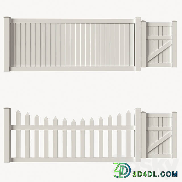 Set of PVC fences wicket