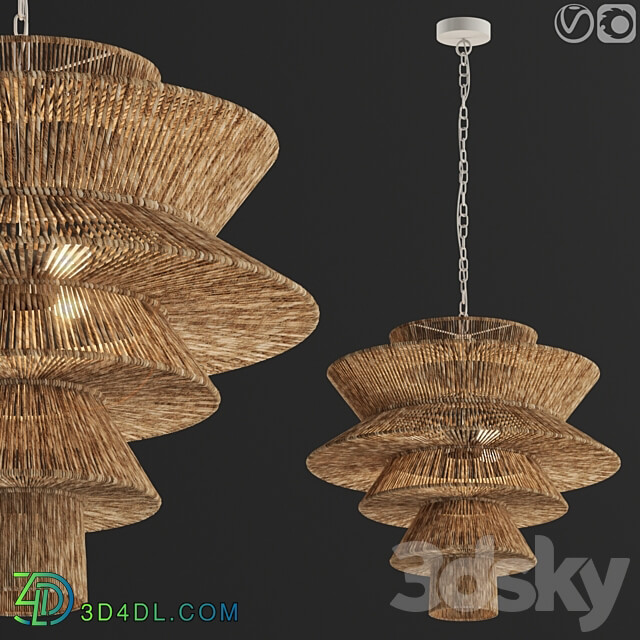 Pendant light Newport natural chandelier