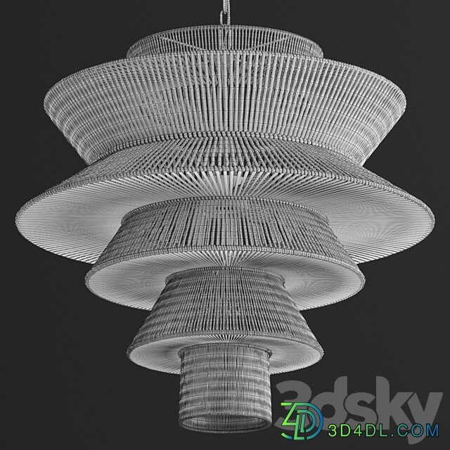 Pendant light Newport natural chandelier