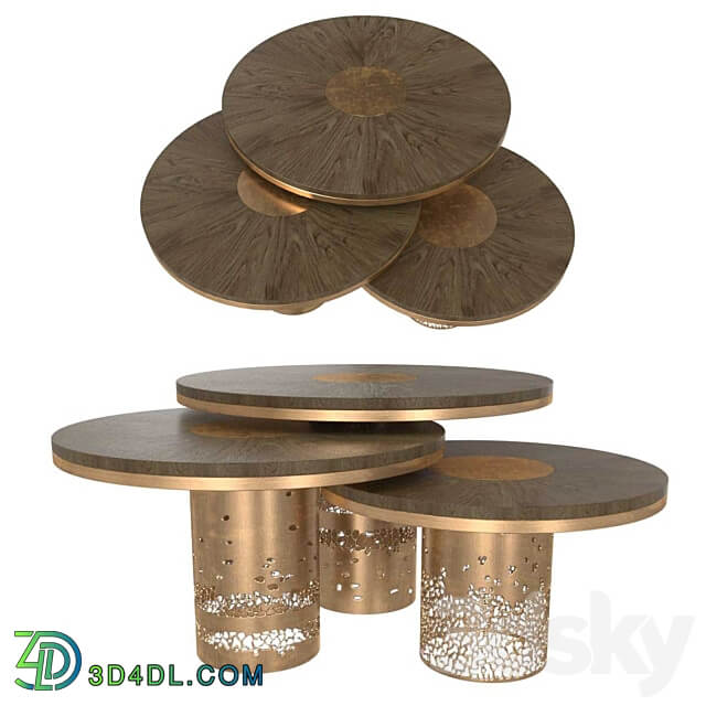 Round alem luxury handmade coffee table deniz tunc design