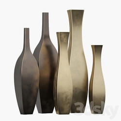 Tall metal vases 3D Models 