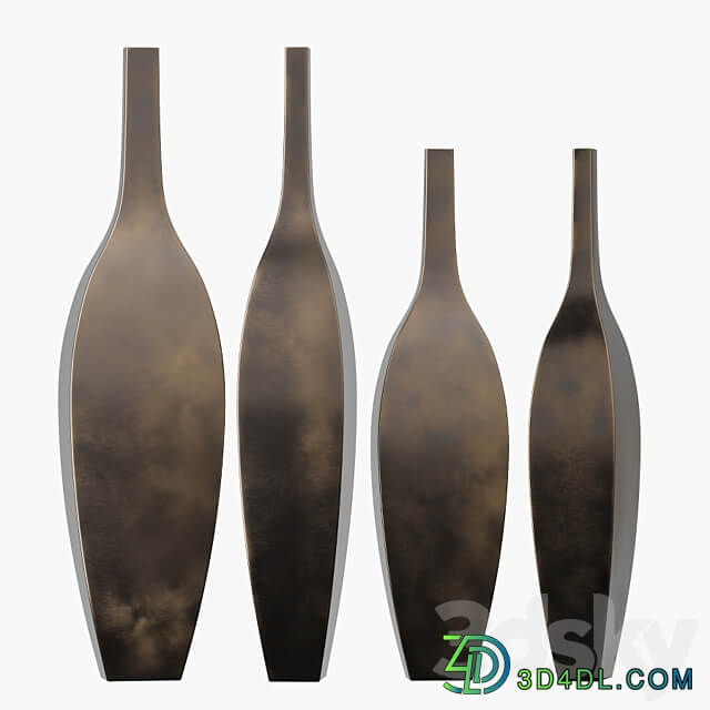 Tall metal vases 3D Models