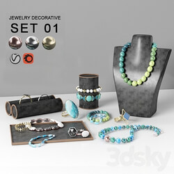 Decorative set necklaces and bracelets and jewelry accessory decorative set 