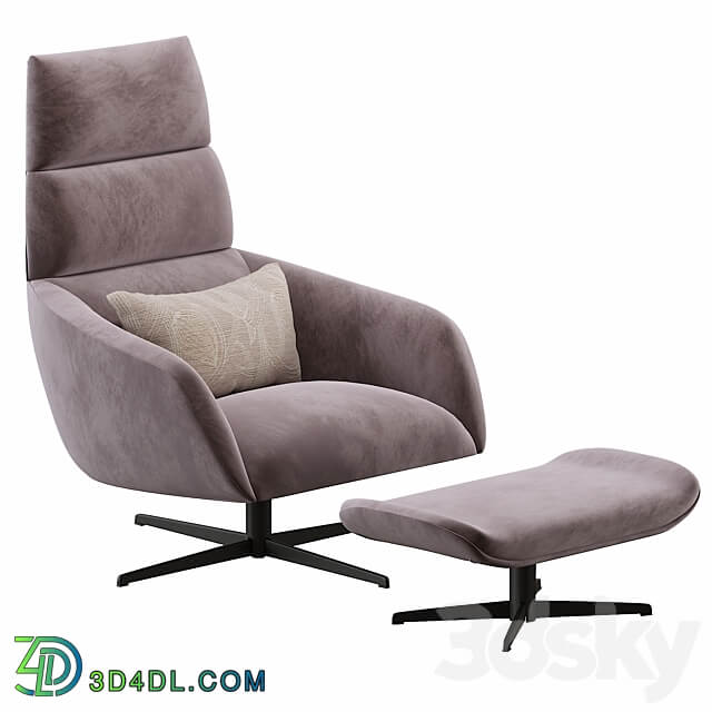 Eichholtz SWIVEL chair Ottoman NAUTILUS