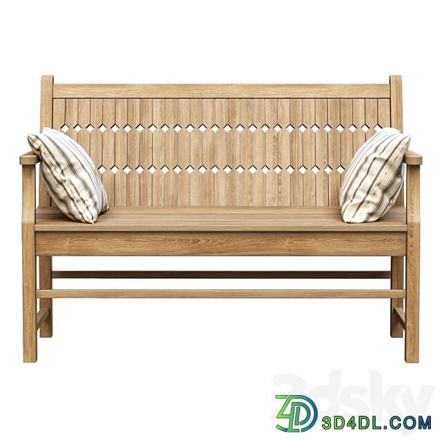 Other soft seating Chippendale Patio Bench Wooden Bench