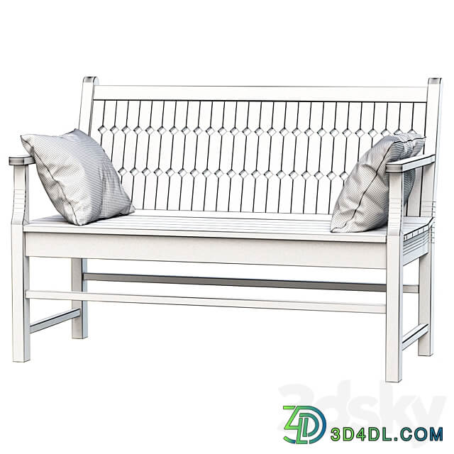 Other soft seating Chippendale Patio Bench Wooden Bench