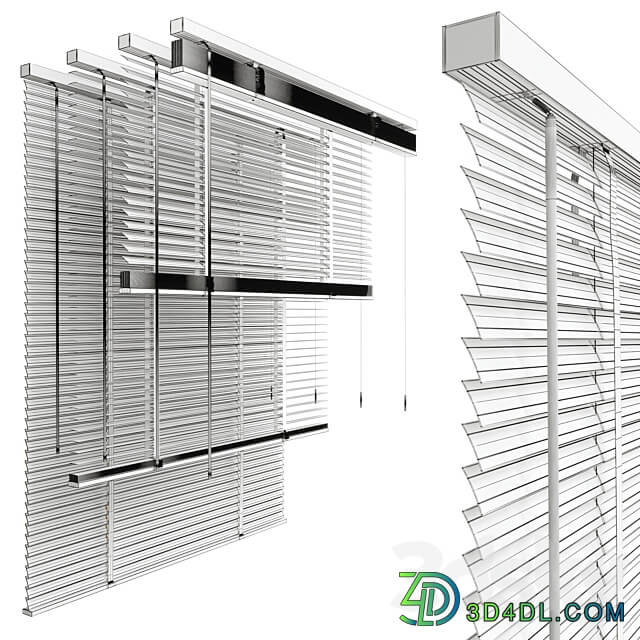 Metal blinds black gray