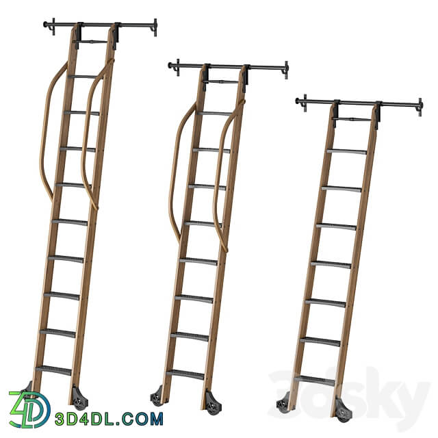 Custom Service Hardware Sliding Hook Library Ladder