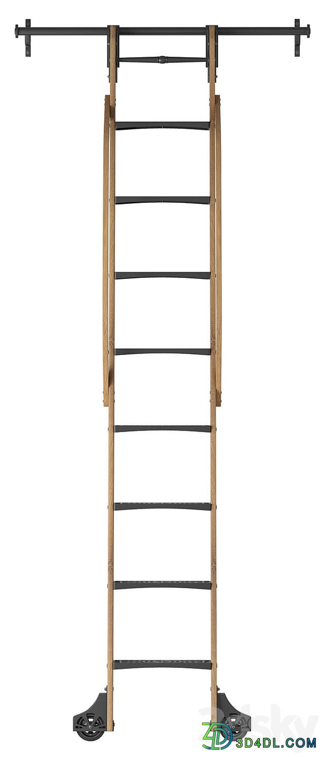 Custom Service Hardware Sliding Hook Library Ladder