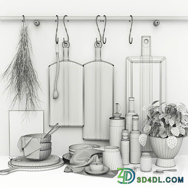 Kitchen accessories 02 Decorative set 17