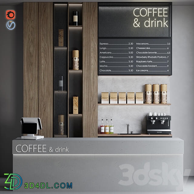 Coffeeshop 1 Coffee and drink 3D Models