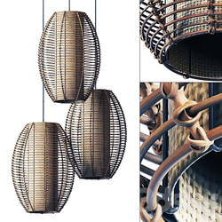 Other decorative objects Lamp wicker branch rattan barrel 