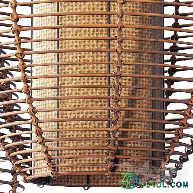 Other decorative objects Lamp wicker branch rattan barrel