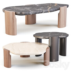 Collection Particuliere LOB Low Coffee and Side Tables 