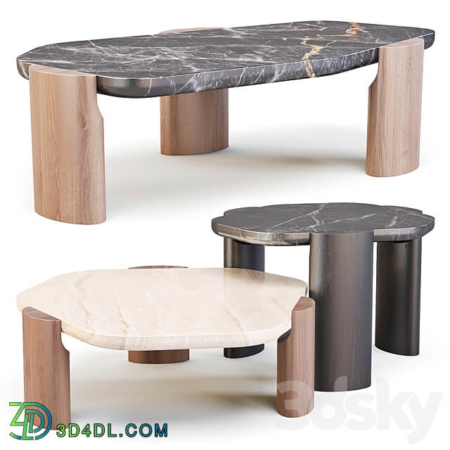 Collection Particuliere LOB Low Coffee and Side Tables