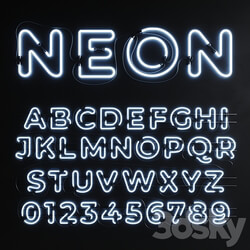 Other decorative objects Neon Set 012 Neon Alphabet 