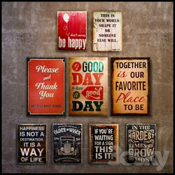 Collection 7 interior plate decorative signboard wood panels wood poster  