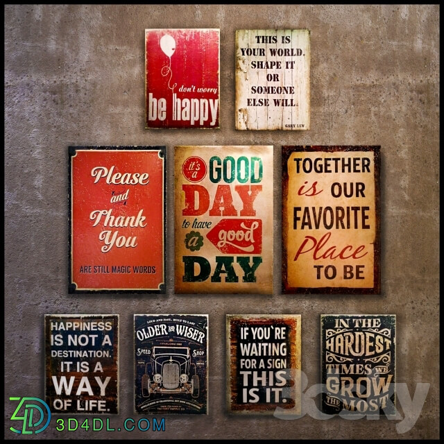 Collection 7 interior plate decorative signboard wood panels wood poster 