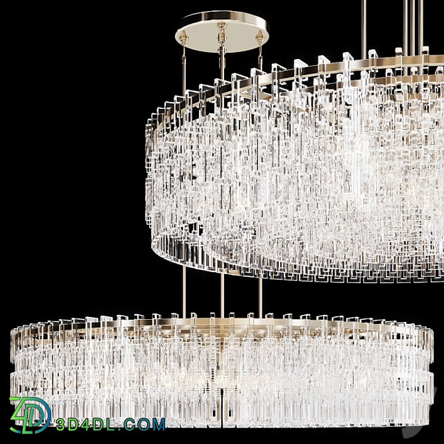 Pendant light Restoration Hardware MARIGNAN ROUND CHANDELIER 60 Level Nickel