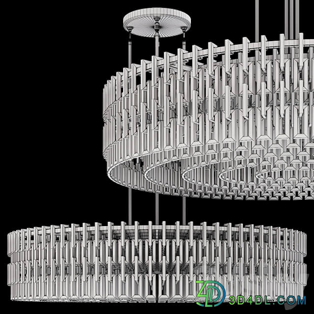 Pendant light Restoration Hardware MARIGNAN ROUND CHANDELIER 60 Level Nickel