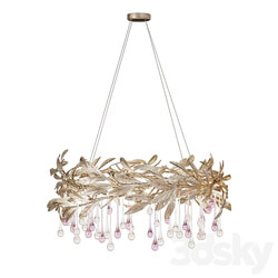 Pendant light Chandelier in the form of drops and leaves OLIVIA 